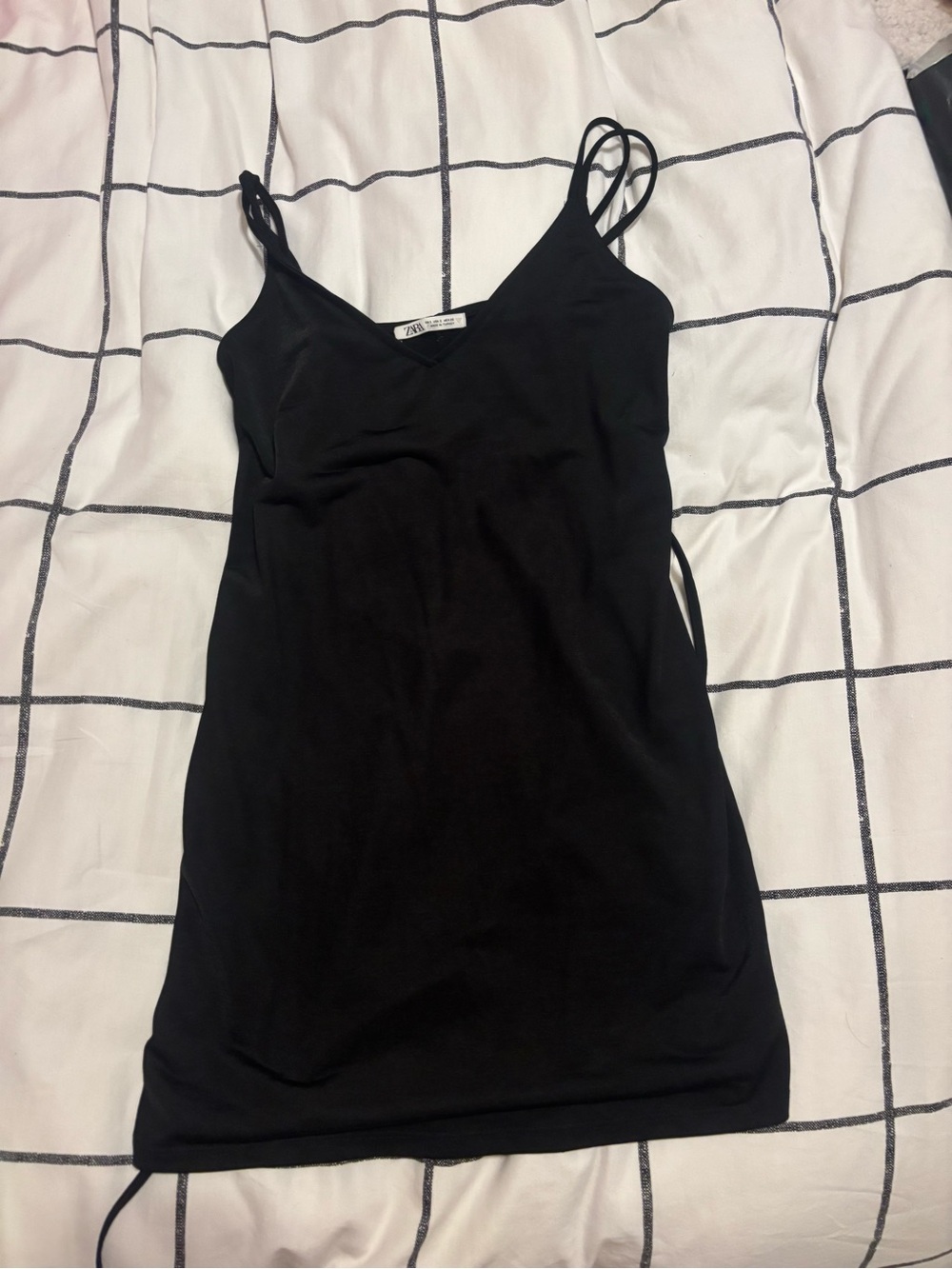 Zara Black Double-Strap V-Neck Cami